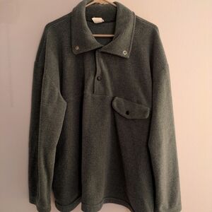 Vintage 90s Freeze For Cool People Three Snap Gray Fleeve Pullover XXL